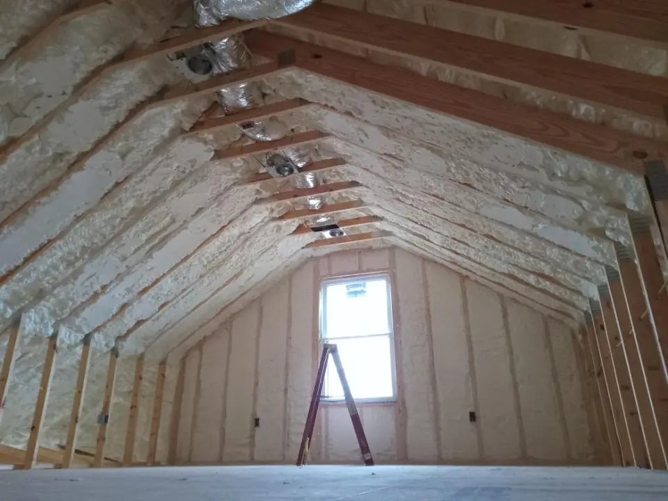 Spray foam roofing application for Crawl Space Insulation project in Westminster